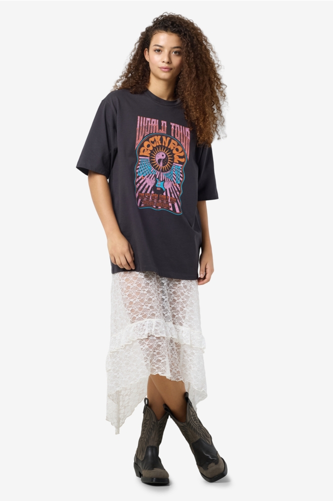 NMKOKOON S/S PRINTED T-SHIRT JRS 27034437 OBSIDIAN/BONBON